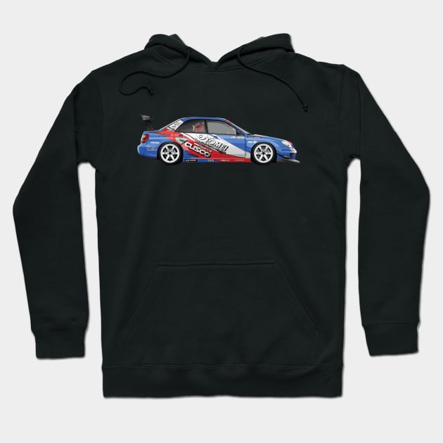 HAWKEYE STI CUSCO GDB Time Attack Car Word Hoodie by cowtown_cowboy